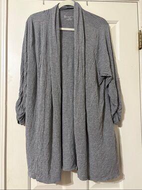 Lane Bryant Gray Open-Front Cardigan